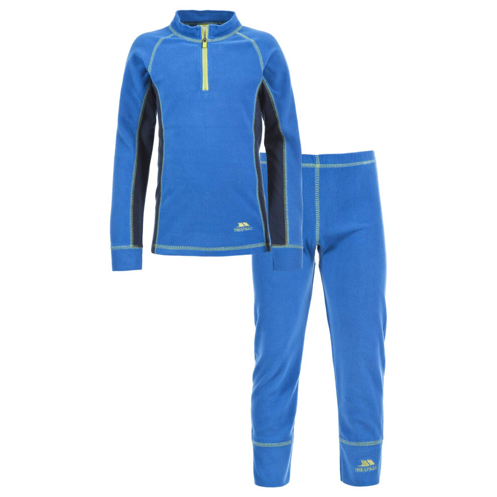 (2-3 Years, Electric Blue X) Trespass Childrens/Kids Bubbles Fleece Top And Bottom Base Layers