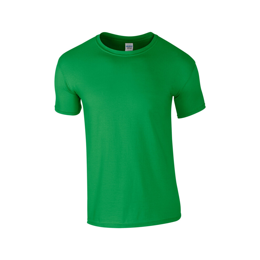 (3XL, Irish Green) Gildan Mens Soft Style Ringspun T Shirt