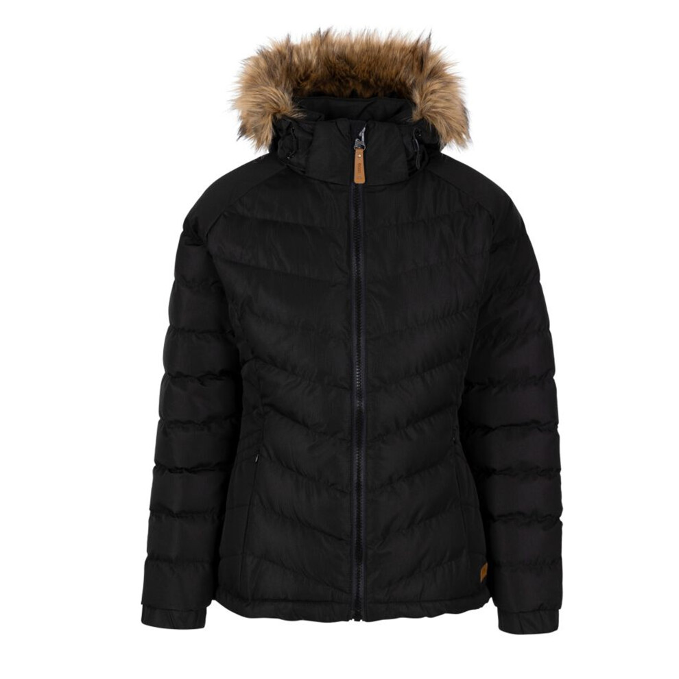 (L, Black/Black) Trespass Womens/Ladies Nadina Waterproof Padded Jacket