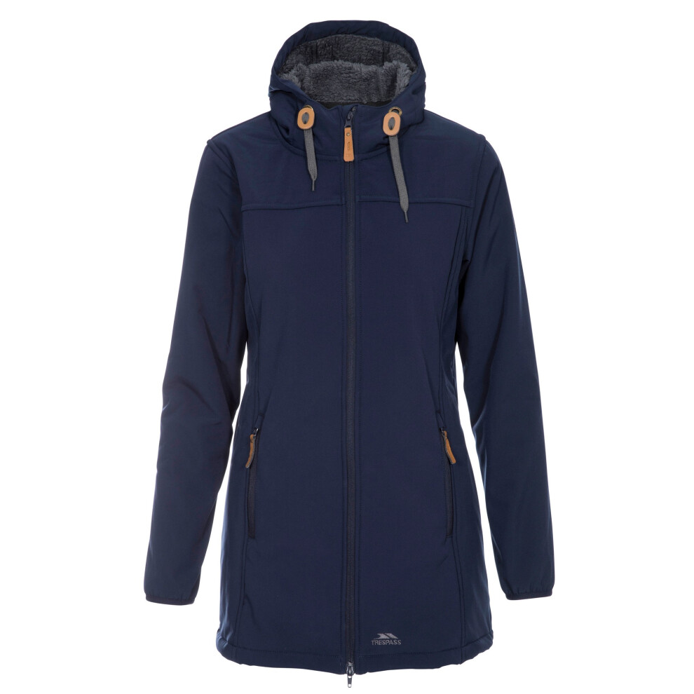 (S, Navy) Trespass Womens/Ladies Kristen Longer Length Hooded Waterproof Jacket