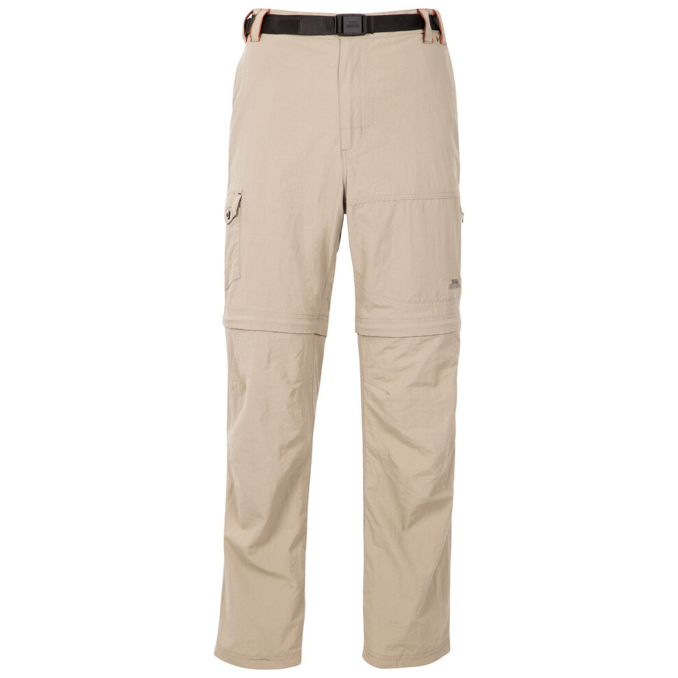 Men's Trespass Mens Rynne Moskitophobia Hiking Trousers - Cream - Size: XXL