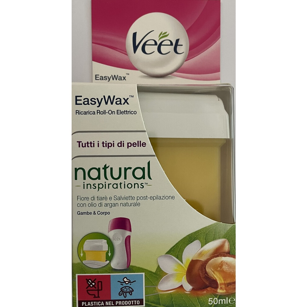 1 x 50ml Veet Easy Wax Electrical Roll On Refill - All skin types (Exp 05/2024)