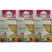 Veet EasyWax Electrical Roll-On Refill - 3 x 50ml for All Skin Types, Exp 05/2024