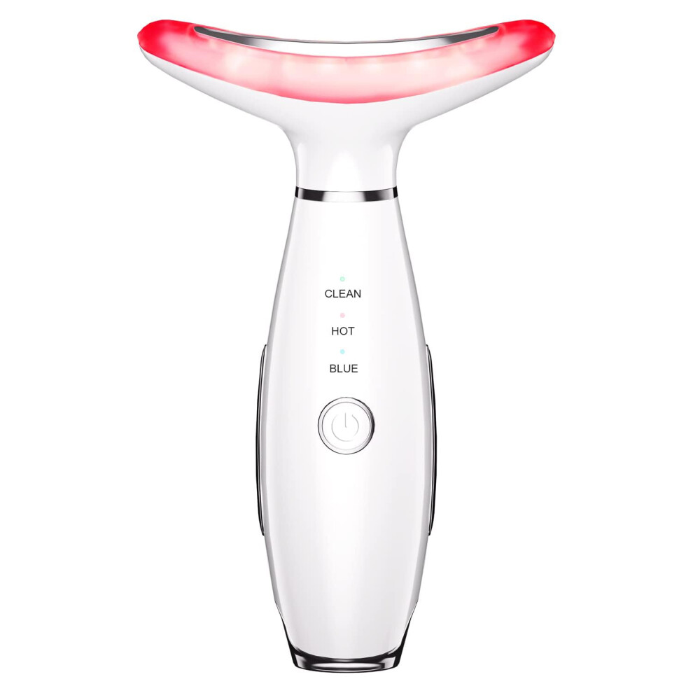 Chronus 3-In-1 Beauty Massager For Face And Neck, Based On Triple Action Led, Thermal, And Vibration Technologies For Skin
