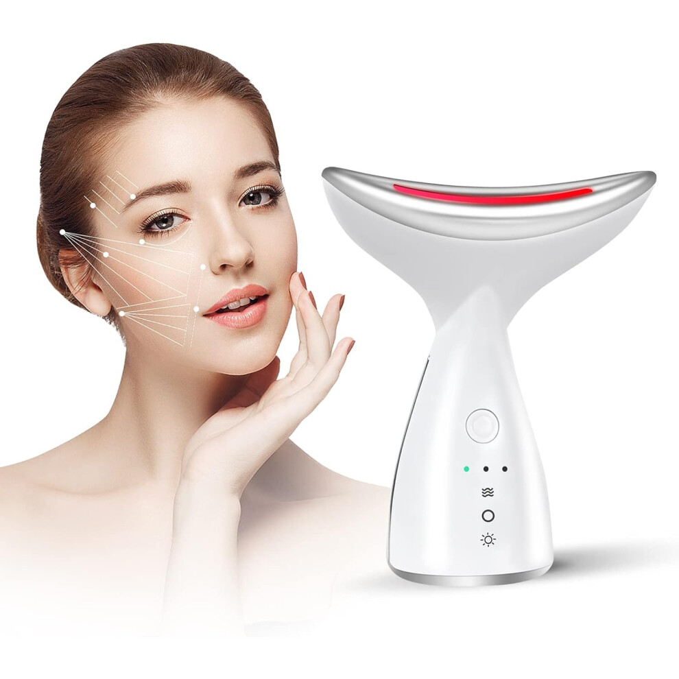 Chronus White Face Massager For Skin Care Face Neck Beauty Device Neck Lifting Facial Massager Skin Tighten