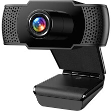 Webcam 1080P avec microphone, webcam Full HD avec correction automatique de la lumière, microphones antibruit, webcam USB pour appels vidéo