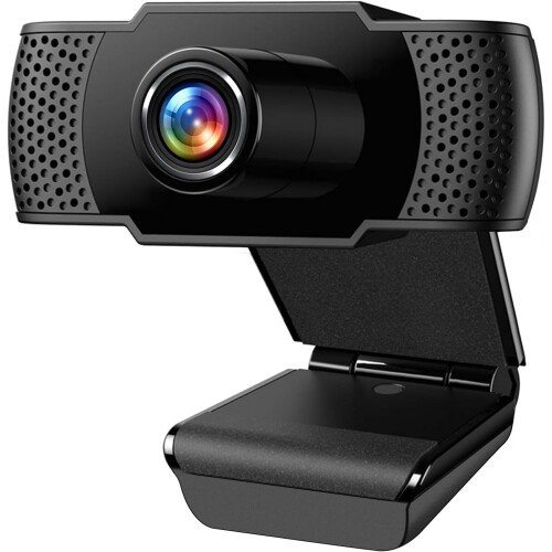 Webcam 1080P com Microfone Câmara Web Full Hd com Correção Automática de Luz Microfones com Cancelamento de Ruído Webcam Usb para Chamadas de