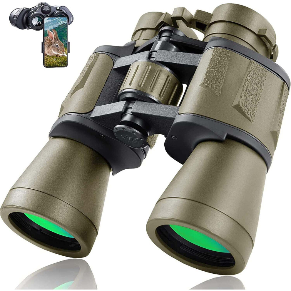 Chronus 20X50 Military Binoculars For Adults With Smartphone Adapter - Compact Waterproof Tactical Binoculars For Bird Watching Hunting Hiking Concert 6976919886056