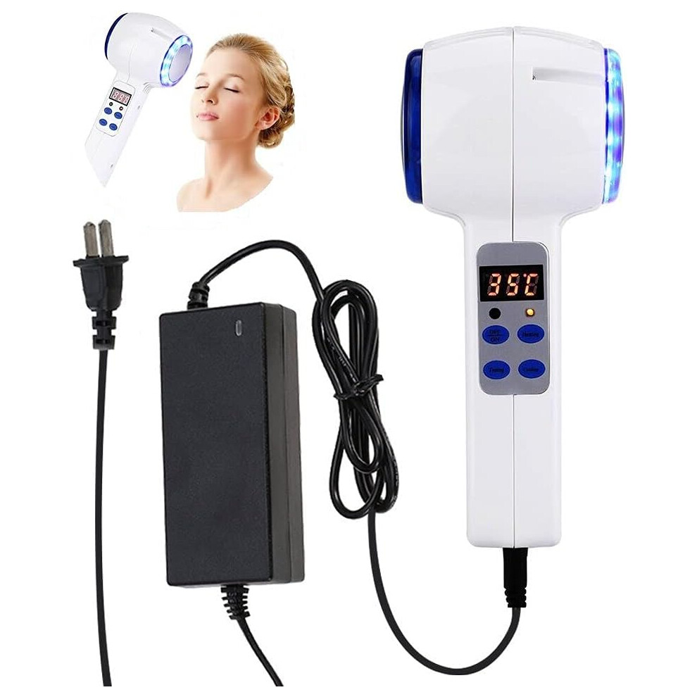 Chronus Hot And Cold Double Heads Hammer Massage Instrument, Facial Spa Anti-Wrinkle Skin Tighten Lifting And Shrinking Pores Beauty Massager Device