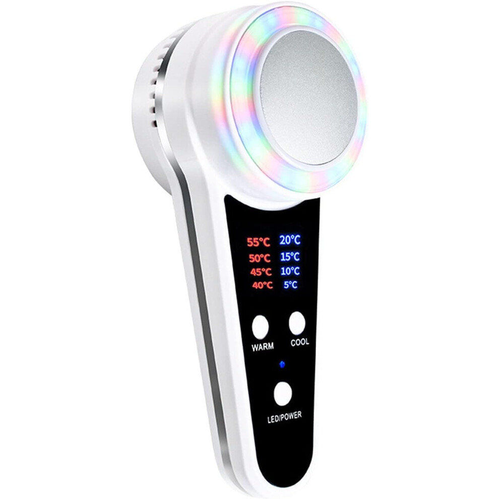 Chronus White Face-Lift Portable Hot Cold Beauty Instrument Photon Rejuvenation Massager Skin Lifting Firming Facial Cool Warm Hammer