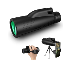 Novo Telescópio Monóculo 2024 12X50 para Adultos Monóculos Alta Potência com Adaptador para Smartphone e Tripé Metálico Bak4 Prism Monocular