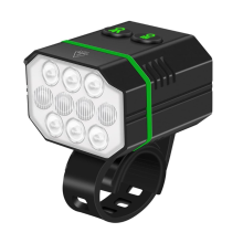 Bicycle Headlights Night Riding Strong Light Flashlight USB Charging Outdoor Mountain Bike Riding Accessories(Black)