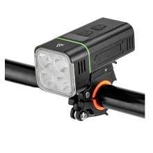 Bicycle Light high Lumen Night Light 1800 Lumen far and Near Light 4+8 Mode USB Mobile Phone Charging Light 5000mAh Capacity(Black)