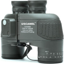 Chronus 10X50 Marine Binoculars for Adults with Rangefinder Compass, Waterproof Marine Binoculars for Sailing Boating Fishing -black
