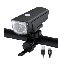 Bicycle Headlight USB Charging Intelligent Cycling Light Outdoor Waterproof Bicycle Accessories(Black)
