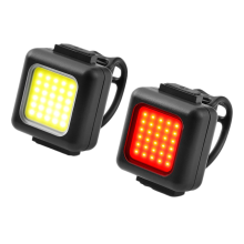 Bicycle Light, Back and Front, Upgraded 360 Rotation Mount Anti-Glare Headlight for Night Riding(Black)