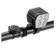 Luz de Buzina de Bicicleta 2 em 1 Agudos de 120 Db 7 Modos de Trabalho Quatro Contas de Lâmpada para Farol Alto e Farol Baixo Fácil de