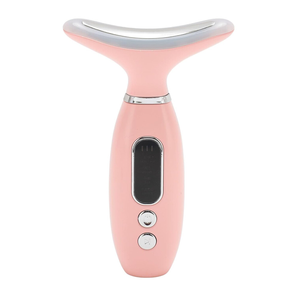 Chronus Pink Facial Beauty Massager With Multiple Vibration Levels Skin Activation, Rechargeable Lithium Battery For Face Neck