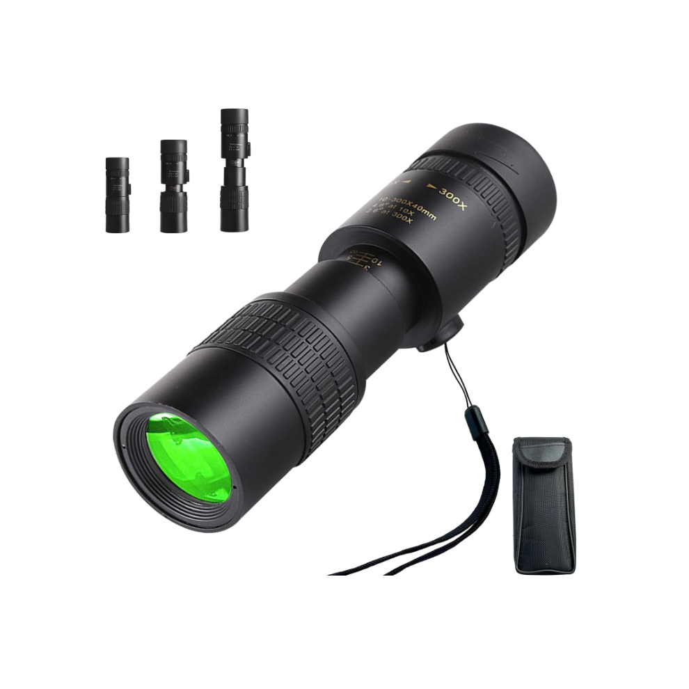 Chronus 10-300X40 Hd Monocular, Bak4 Fmc Lens, For Birding/Concerts