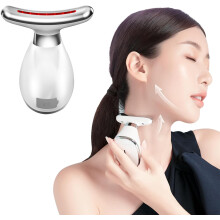 Chronus [Latest 2024 model]Red-Light-Therapy-for-Face and Neck, 7 in 1 Face Lift Device, Thermal, and Vibration Technologies for Skin