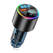 Transmetteur FM Bluetooth 5.3 pour voiture, chargeur de voiture USB Type-C PD 30 W et adaptateur allume-cigare QC3.0 18 W pour