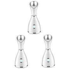 3Pcs Nano Instrumento de Limpeza Doméstica Vapor Rosto Instrumento Beleza Vapor Rosto Instrumento Pulverizador Cosmético Médio Branco