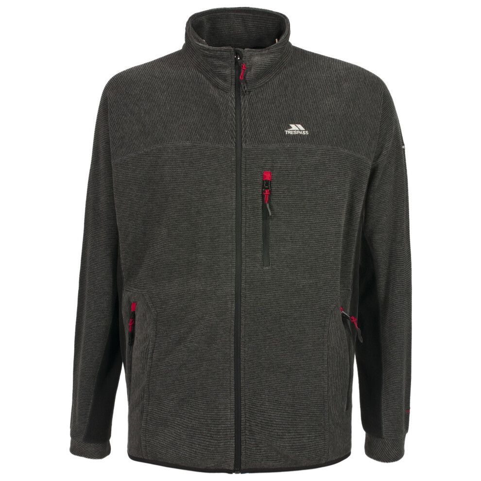 (XXS, Black) Trespass Mens Jynx Full Zip Fleece Jacket