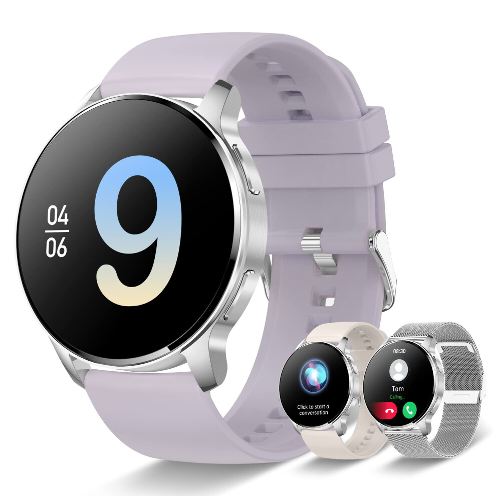 Chronus Women's Smartwatch - 1.32" Touchscreen, Heart Rate, Spo2, Sleep Tracker, Bluetooth Calls, Ip67(Purple) Purple 6976919890930