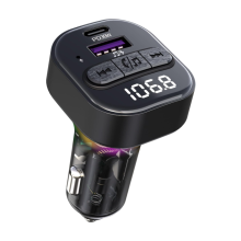 Transmetteur FM Bluetooth 5.3 pour voiture, adaptateur Bluetooth pour voiture avec chargeur de voiture PD Type-C 30 W et port USB QC3.0