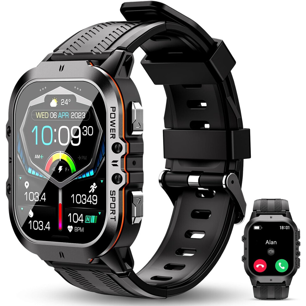 Chronus Smartwatch 1.96 Inch Amoled Outdoor Sports 5Atm Waterproof Sports Watch, 100+ Sports Modes, Sleep Monitoring, Blood Oxygen And Heart Rate, 6976919878709