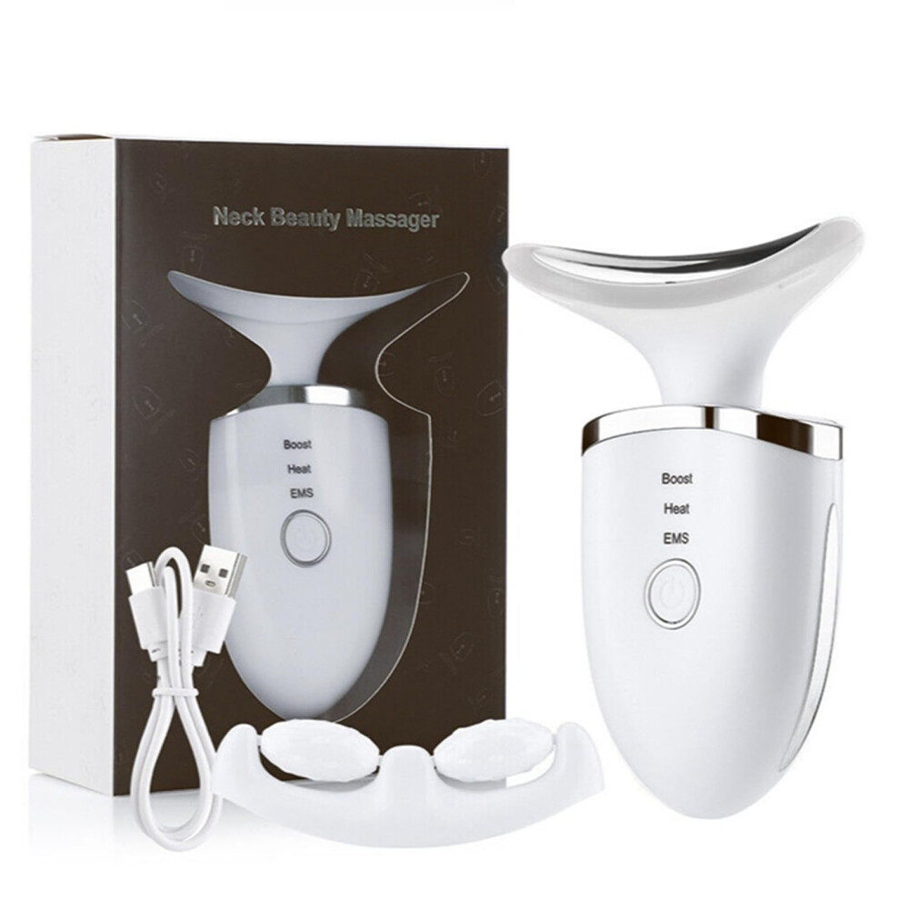 Chronus Face Massager, Neck Lifting Massager, Electric Face Massager With 3 Modes, 45C For Skin Tightening & Neck Tightening, Ems Massage, Face