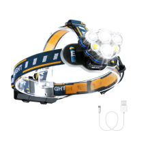 Headlamp Rechargeable, Super Bright Waterproof Headlight Flashlight with White Red LED, 8 Light Modes, Outdoor Fishing Camping(Black)