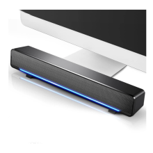 Počítačové reproduktory 3D stereo zvuk Blue LED Dýchacie svetlo Mini reproduktor Soundbar pre stolný notebook Smartphone