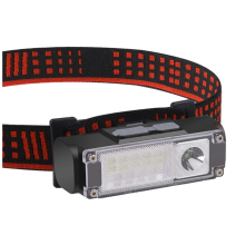 LED Rechargeable Headlight High Lumen Super Bright Headlight with White Red Blue Light, 4 Modes LED Headlight Torch for Adults Hiking Running(Black)