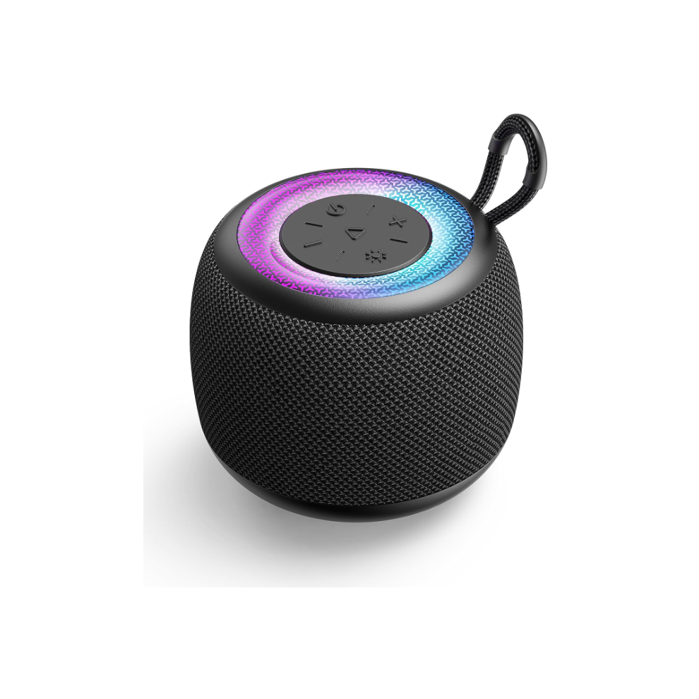 Chronus Portable Bluetooth Speaker With Bluetooth 5.3, Rgb Lights, Stereo Sound & Bass, Compact Size, Ipx5 Waterproof, Lightweight Travel 6976919879713