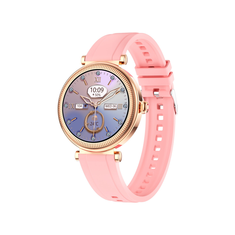 Chronus Smartwatch 1.27 Inches Bluetooth Call 100+ Sports Modes Health Monitoring - Pink 6976919883000