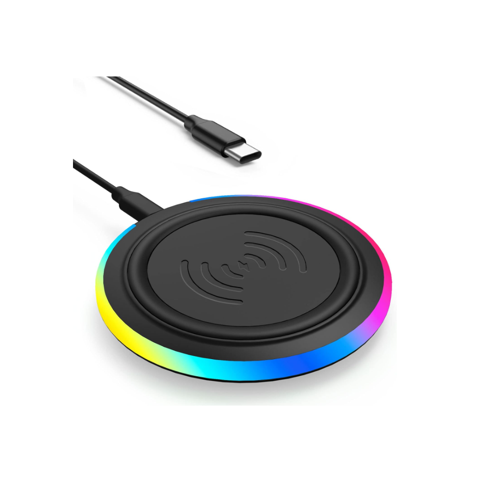 Chronus Wireless Charger Pad, 15W Max Fast Rgb Wireless Charging Pad Compatible Iphone 14/14 Plus/14 Pro/14 Pro Max/13/13 Mini/Se 6976919882485