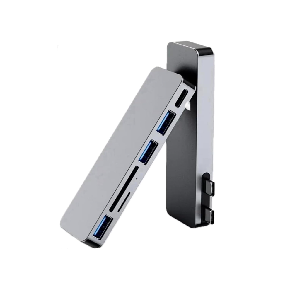 Chronus Usb-C Hub For Macbook (2018-2024), 7-In-2: Hdmi, 100W Power Delivery, 4K, Usb-C, 2 Usb-A Ports(Gray) Gray 6976919878464