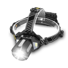 Super Bright LED Headlamp, 11 Lighting Modes, USB Rechargeable, 2-Way Charging, Adjustable Focus, IPX7 Waterproof, Ergonomic Design(Black)