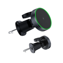 Magnetic Wireless Car Charger, 360Adjustable Magnetic Air Vent Mount Compatible,2 in 1 Compatible with iPhone 15/14/13/12 Pro Max Plus Mini(Black)