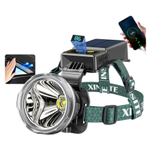 Solar/Rechargeable Headlamps 20000 Lumens Super Bright Headlamp, 90Adjustable 3 Modes IPX5 Waterproof USB C Rechargeable Head Lamp(Black)