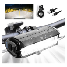 Bike Lights LED Bike Headlight Super Bright Headlight 5200mAh 2000LM USB Rechargeable 4 Modes IPX6 Waterproof Easy to Install Fits All Bicycles(Black)