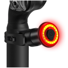 Bike Light - Smart Brake Sensing Round Seatpost Taillight | 100 Lumens, 7 Modes, Waterproof, Long Battery Life | Cycling Safety Rear Lights(Black)