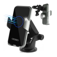 15W Fast Car Mount Charger, Car Charger for iPhone 15 14 13 12 11 Pro Max, Samsung etc Windshield Dashboard Air Vent Auto Clamping Phone Holder(Black)