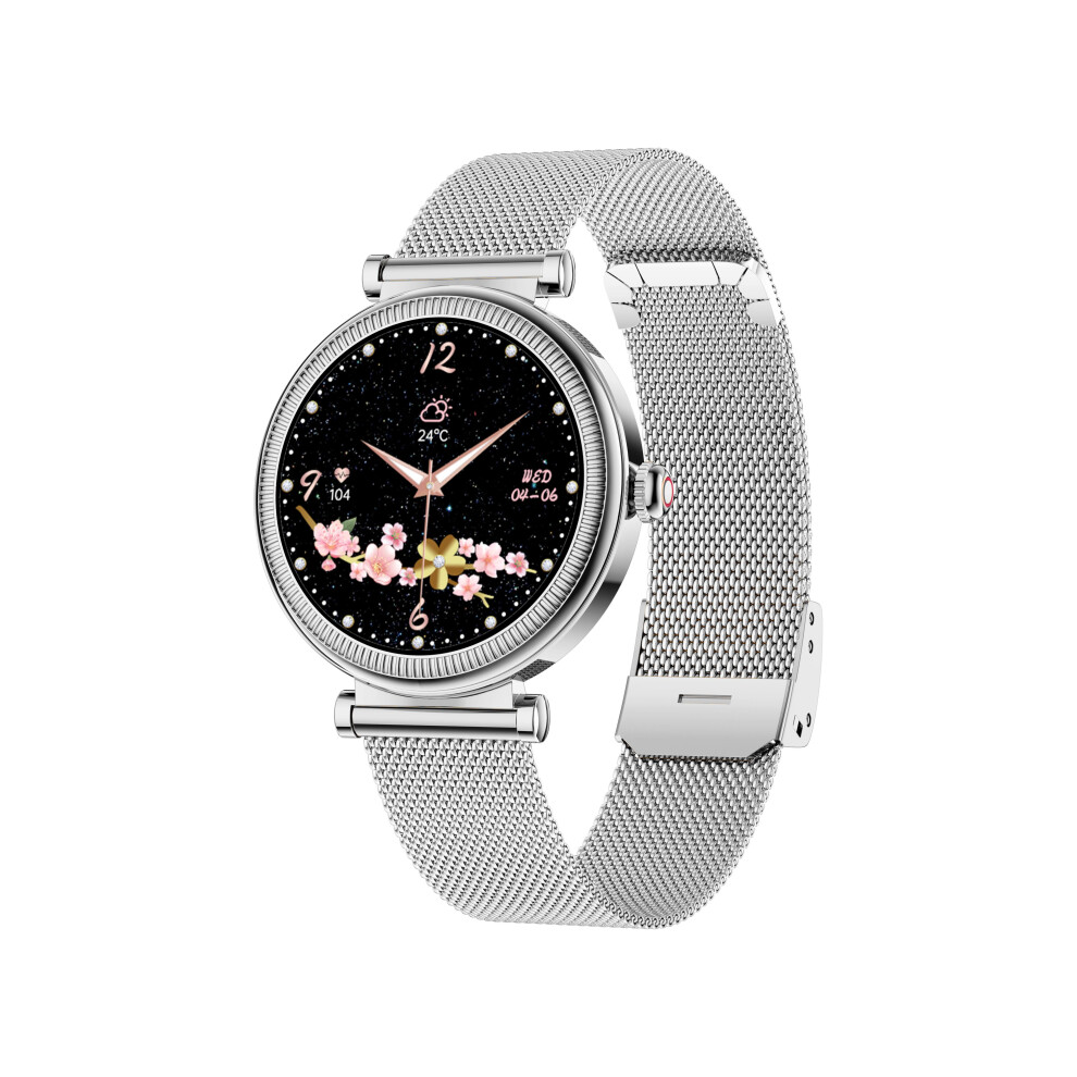 Chronus Smartwatch 1.27 Inches Bluetooth Calling 100+ Sports Modes Health Monitoring - Silver 6976919883055