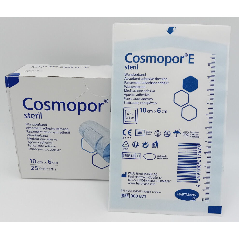 Cosmopor E 10cm x 6cm Box of 25 - REF: 900871