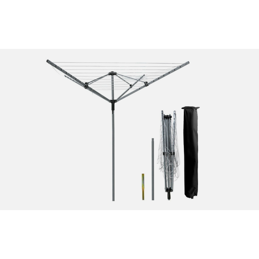 Garden Rotary Washing Line B&Q Arm 50M Aluminium Rotary Airer Washing Line  With Garden