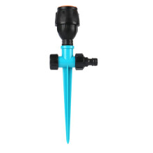 (Blue) Rotating Tripod Sprinkler, 360 Degree Automatic Rotating Irrigation Watering Sprinklers