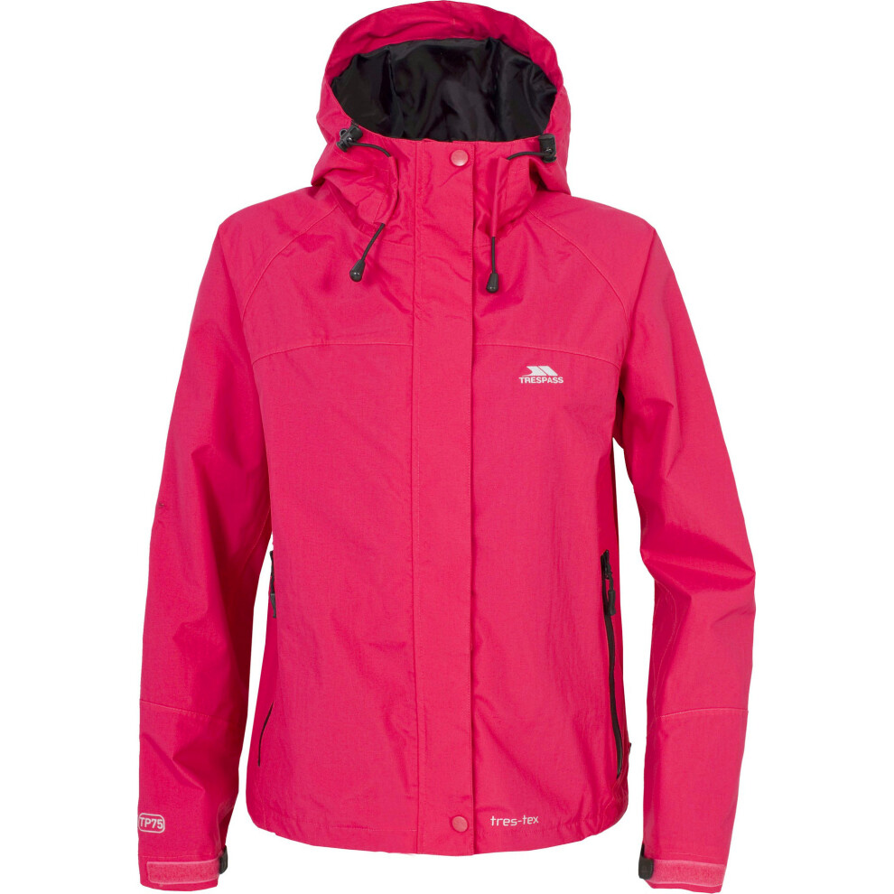 (XS, Cerise) Trespass Womens/Ladies Miyake Hooded Waterproof Jacket