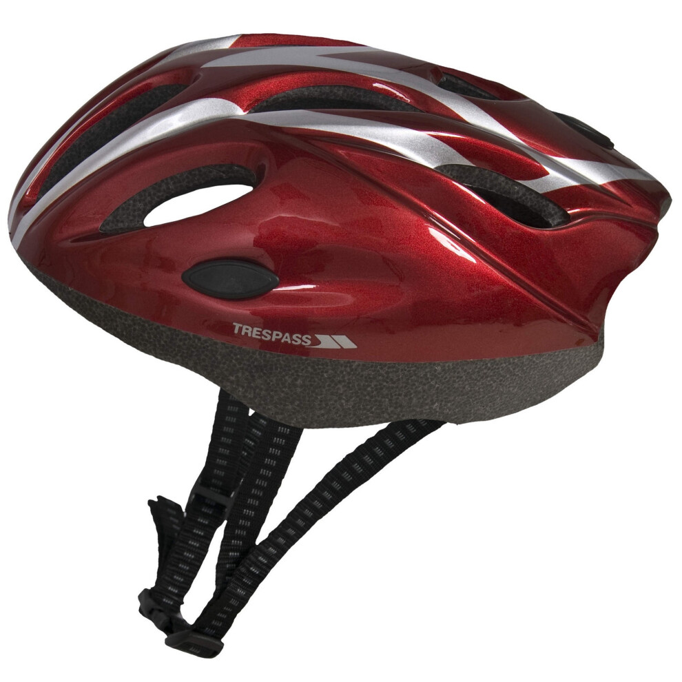(48/52cm, Metallic Red) Trespass Childrens/Kids Tanky Cycling Safety Helmet